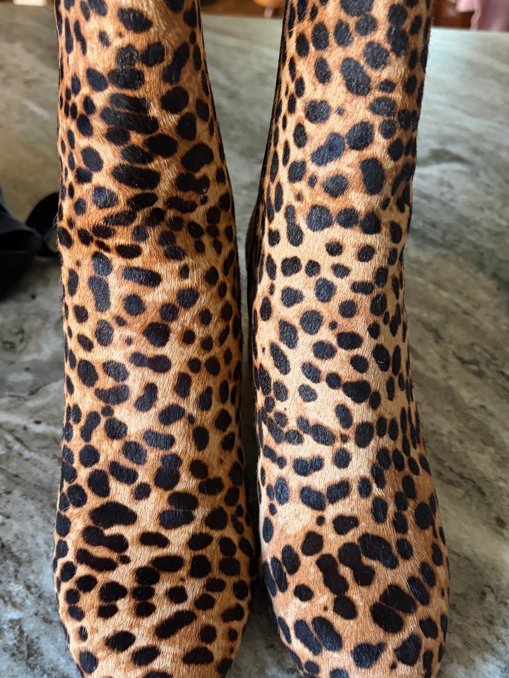 J. Crew Leopard Print Ankle Booties - Tan/Black